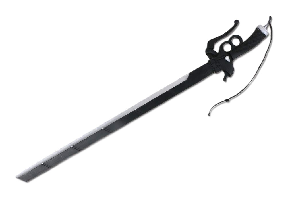 Katana (Sword) Anime: Attack on Titan Ultrahard Steel Black (37 Inch)