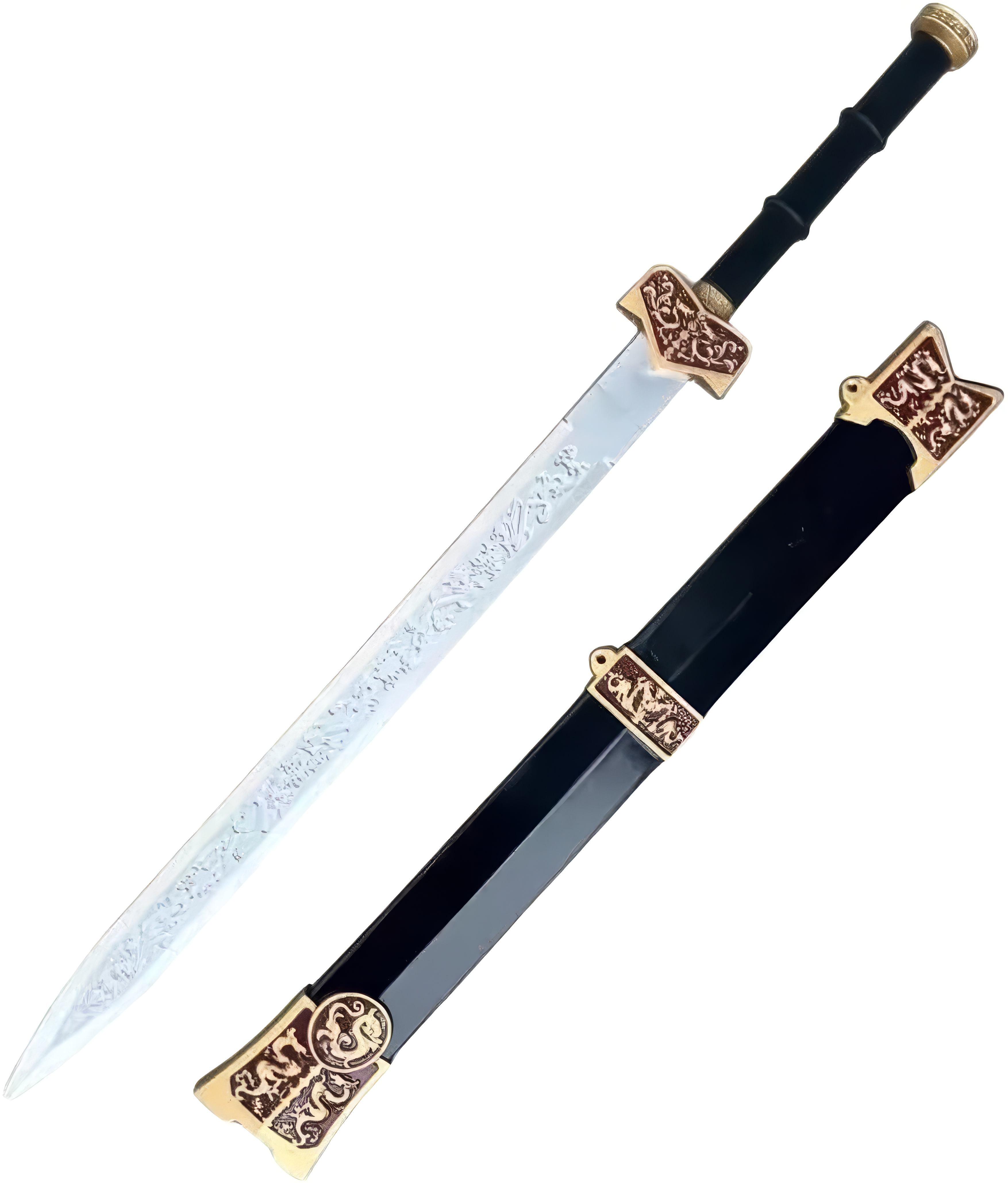 Katana (Sword) Chinese Traditional Samurai Sword Red (31.4 Inch)