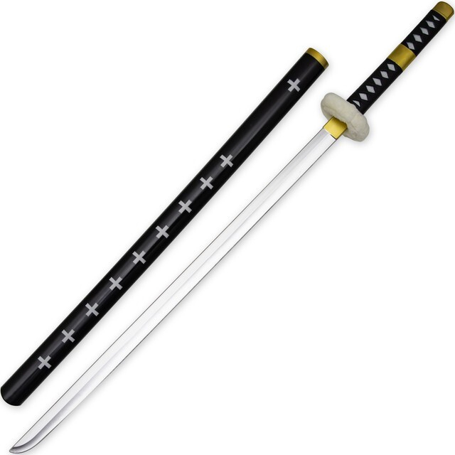 Katana (Sword) Anime: One Piece - Trafalgar D. Law Sandai Kitetsu Sword with Scabbard (40.1 Inch)