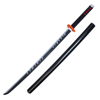 Katana (Sword) Anime: Demon Slayer - Tanjiro Kamado Nichirin Katana with Black Scabbard (40 Inch)