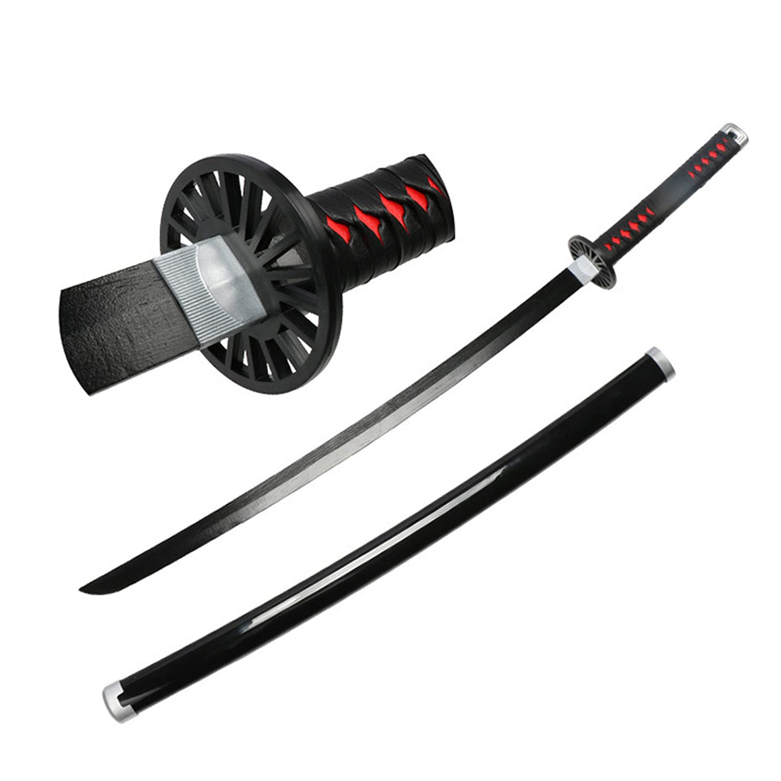 Katana (Sword) Anime: Demon Slayer - Tanjiro Kamado Nichirin Katana with Black Scabbard (41.3 Inch)