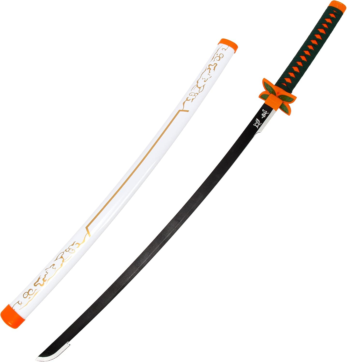 Katana (Sword) Anime: Demon Slayer - Shinobu Kocho Nichirin Katana with White Scabbard (40.5 Inch)