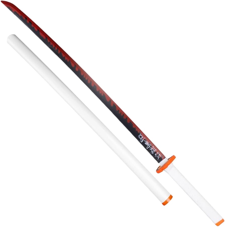 Katana (Sword) Anime: Demon Slayer - Tanjiro Kamado Nichirin Katana White (32.6 Inch)