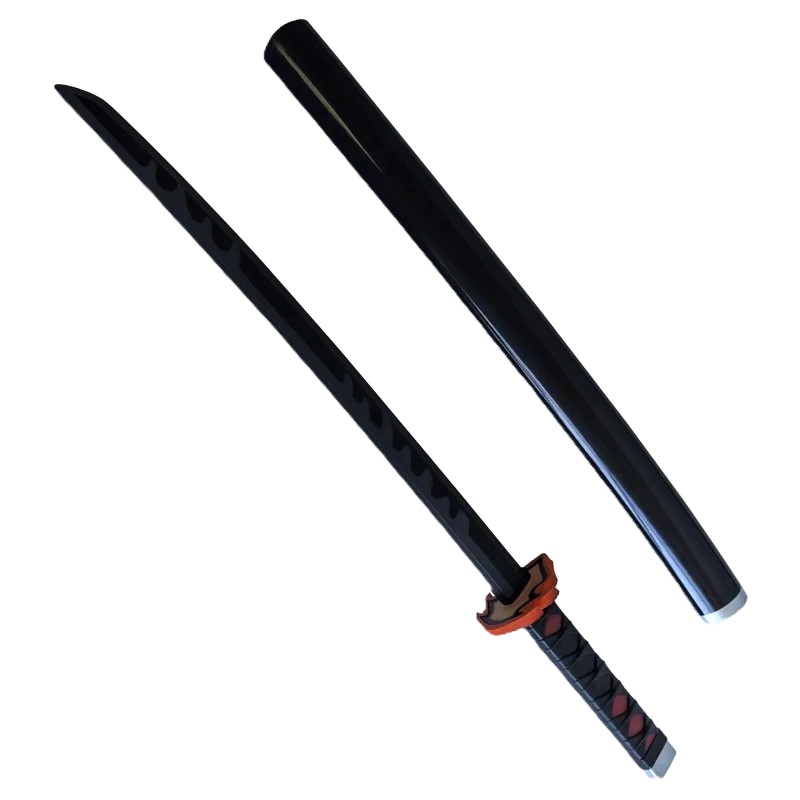 Katana (Sword) Anime: Demon Slayer - Tanjiro Kamado Nichirin Katana Black (32.6 Inch)