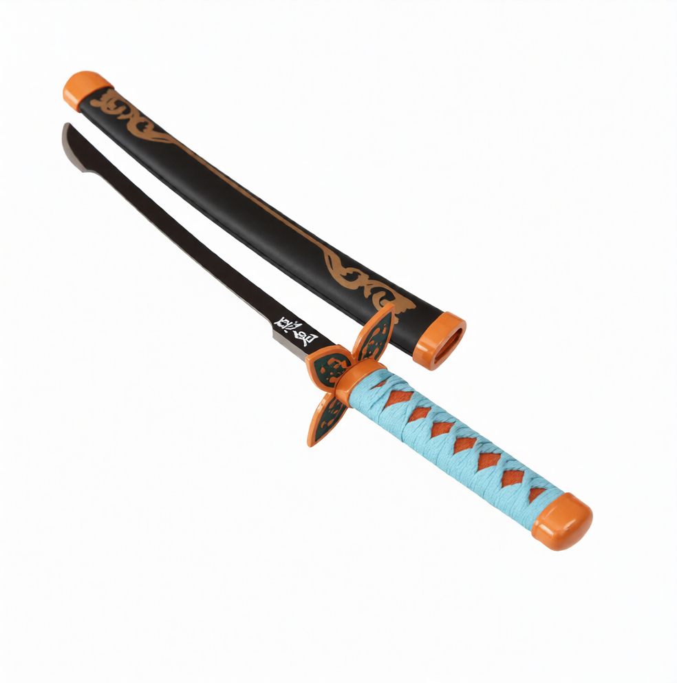 Katana (Sword) Anime: Demon Slayer - Shinobu Kocho Nichirin Katana with Black Scabbard (32.6 Inch)