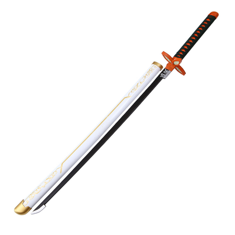 Katana (Sword) Anime: Demon Slayer - Shinobu Kocho Nichirin Katanas Bambo Blade with White Plastic Scabbard (40 Inch)
