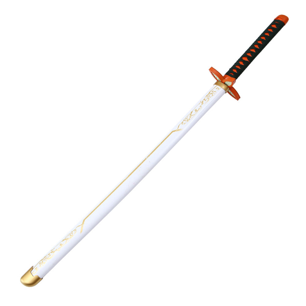 Katana (Sword) Anime: Demon Slayer - Shinobu Kocho Nichirin Katanas Bambo Blade with White Plastic Scabbard (40 Inch)