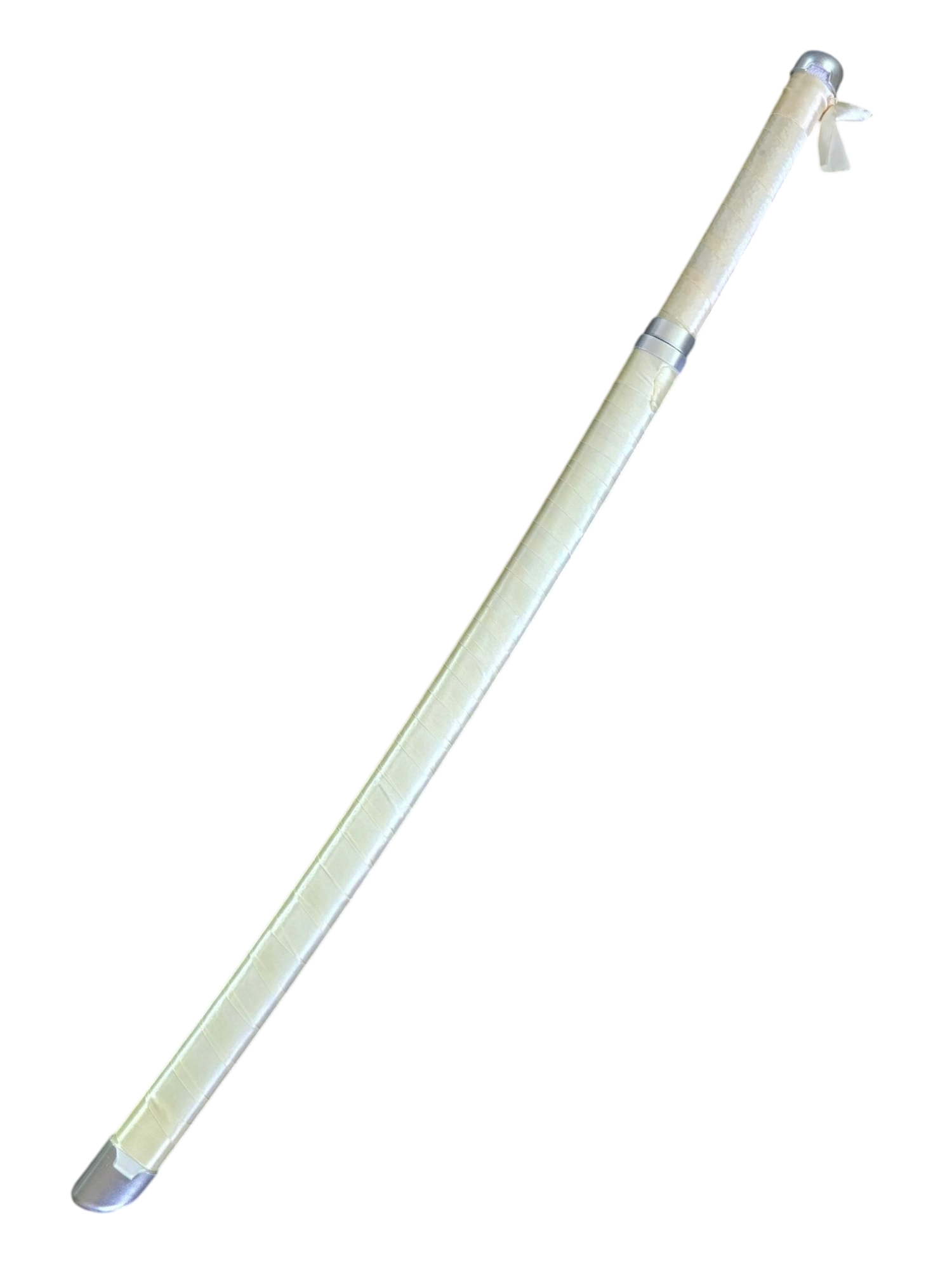 Katana (Sword) Anime: Demon Slayer - Inosuke Hashibira Nichirin Katanas Ivory Bambo Blade with Plastic Scabbard (40 Inch)