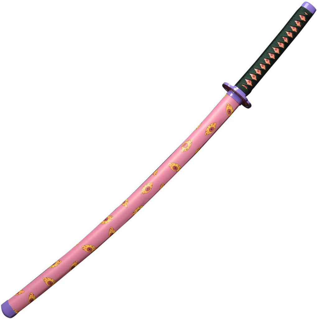 Katana (Sword) Anime: Demon Slayer - Kokushibo (Michikatsu Tsugikuni) Bambo Blade with Plastic Scabbard (40 Inch)