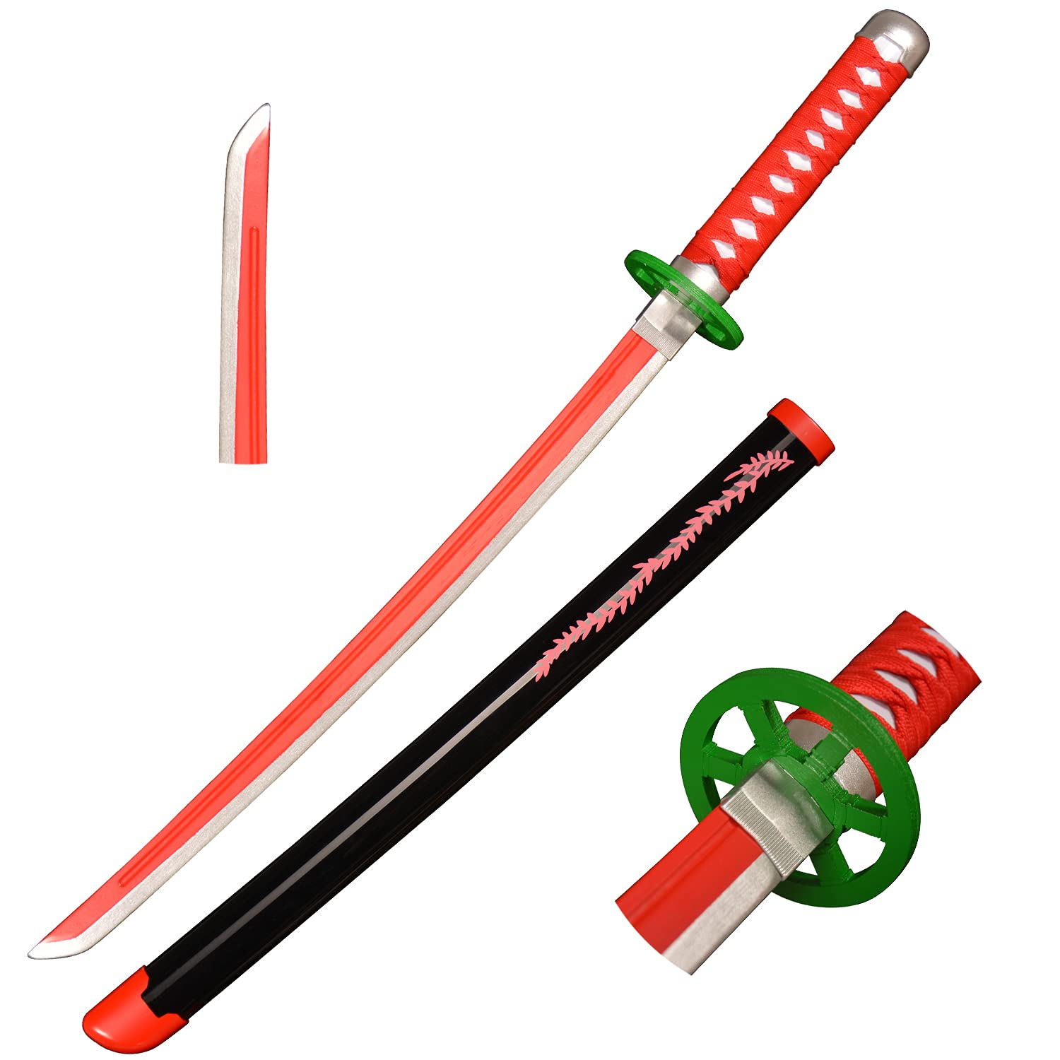 Katana (Sword) Anime: Demon Slayer - Nezuko Kamado Nichirin Katanas Bambo Blade with Plastic Scabbard (40 Inch)