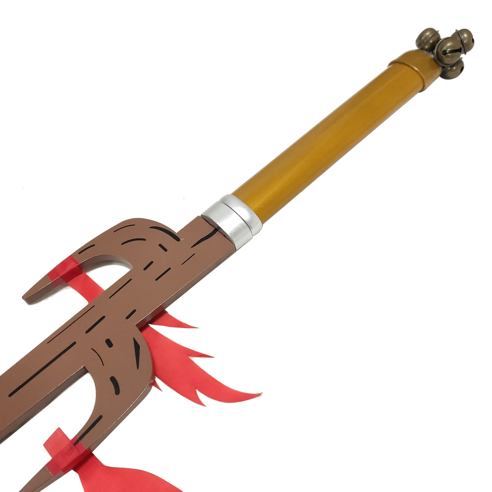 Katana (Sword) Anime: Demon Slayer - Tanjuro Kamado Ceremonial Wooden Stick for Hinokami Kagura Dance (31 Inch)
