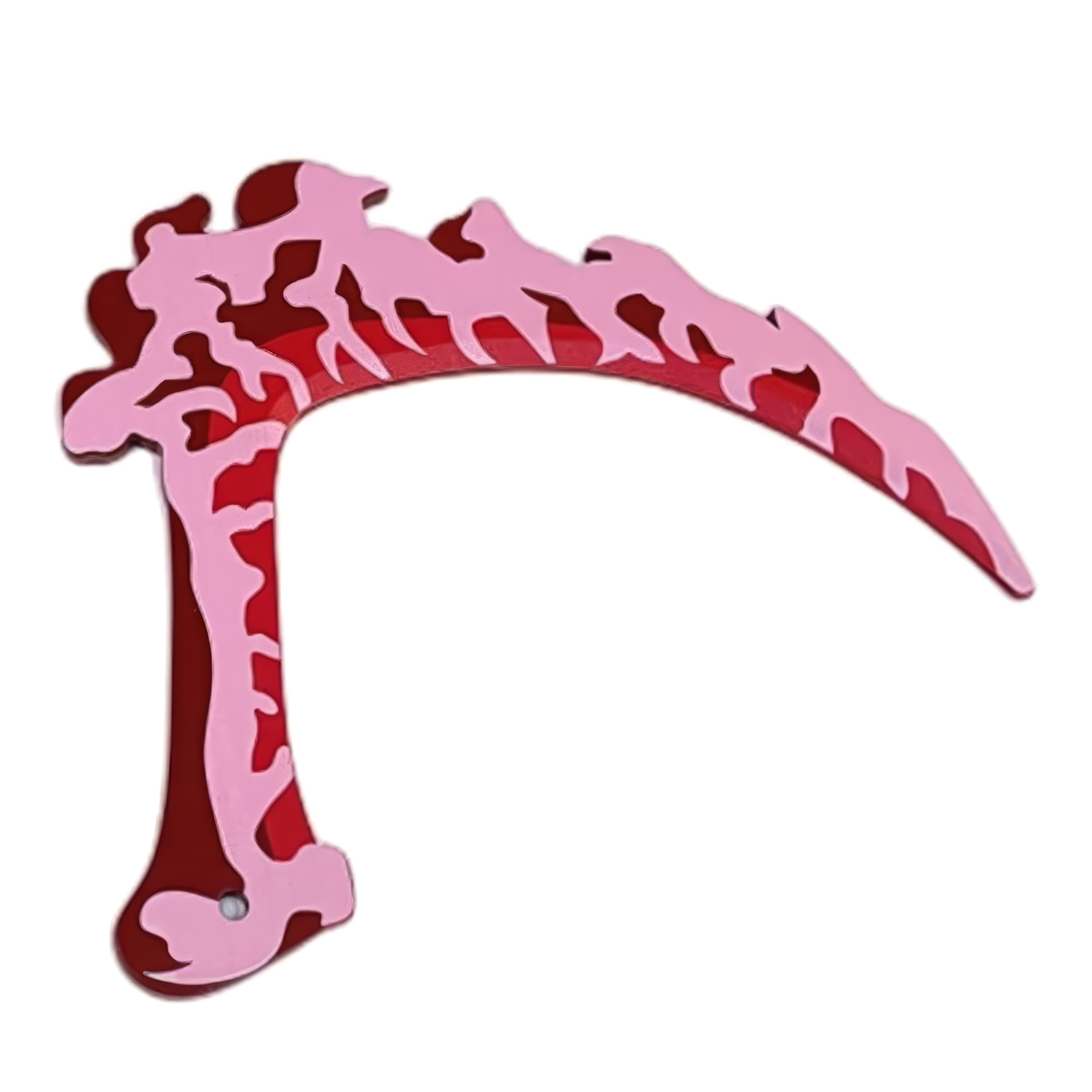 Katana (Sword) Anime: Demon Slayer - Gyutaro Flesh Kama Bambo Single Blade (9.8 Inch)
