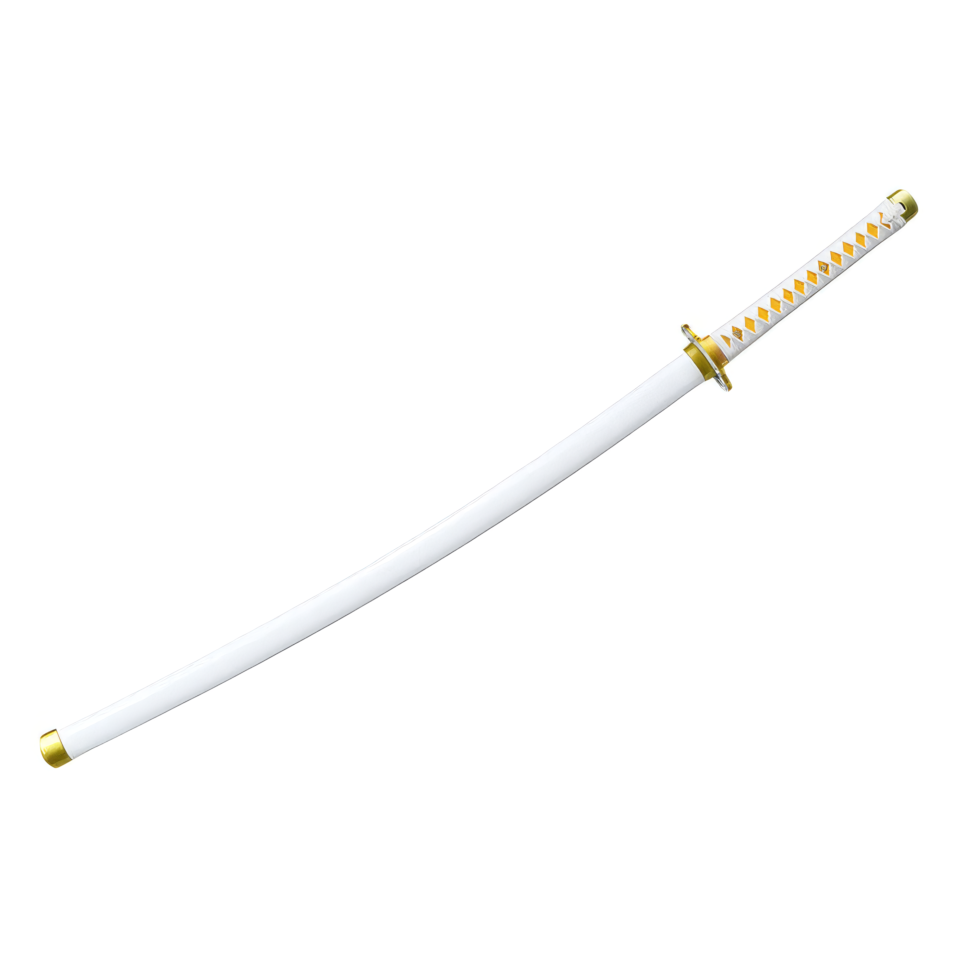 Katana (Sword) Anime: Demon Slayer - Zenitsu Agatsuma Nichirin Katanas Bambo Blade with Plastic Scabbard (39.3 Inch)