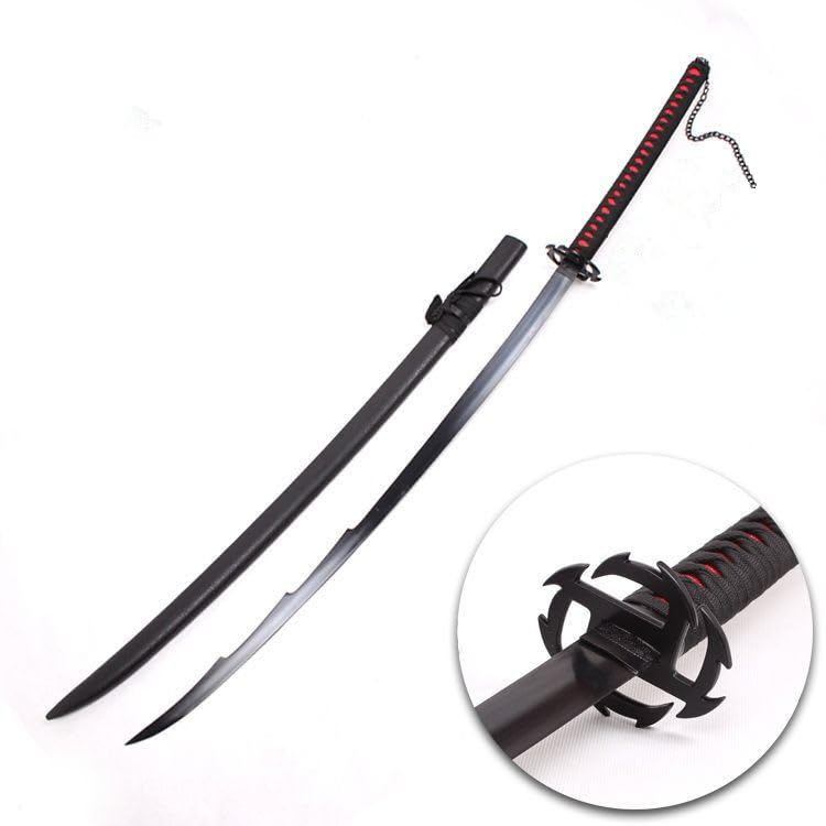 Katana (Sword) Anime: Bleach - Ichigo Kurosaki Ultimate Tensa Zangetsu Bambo Blade with Plastic Scabbard (40 Inch)