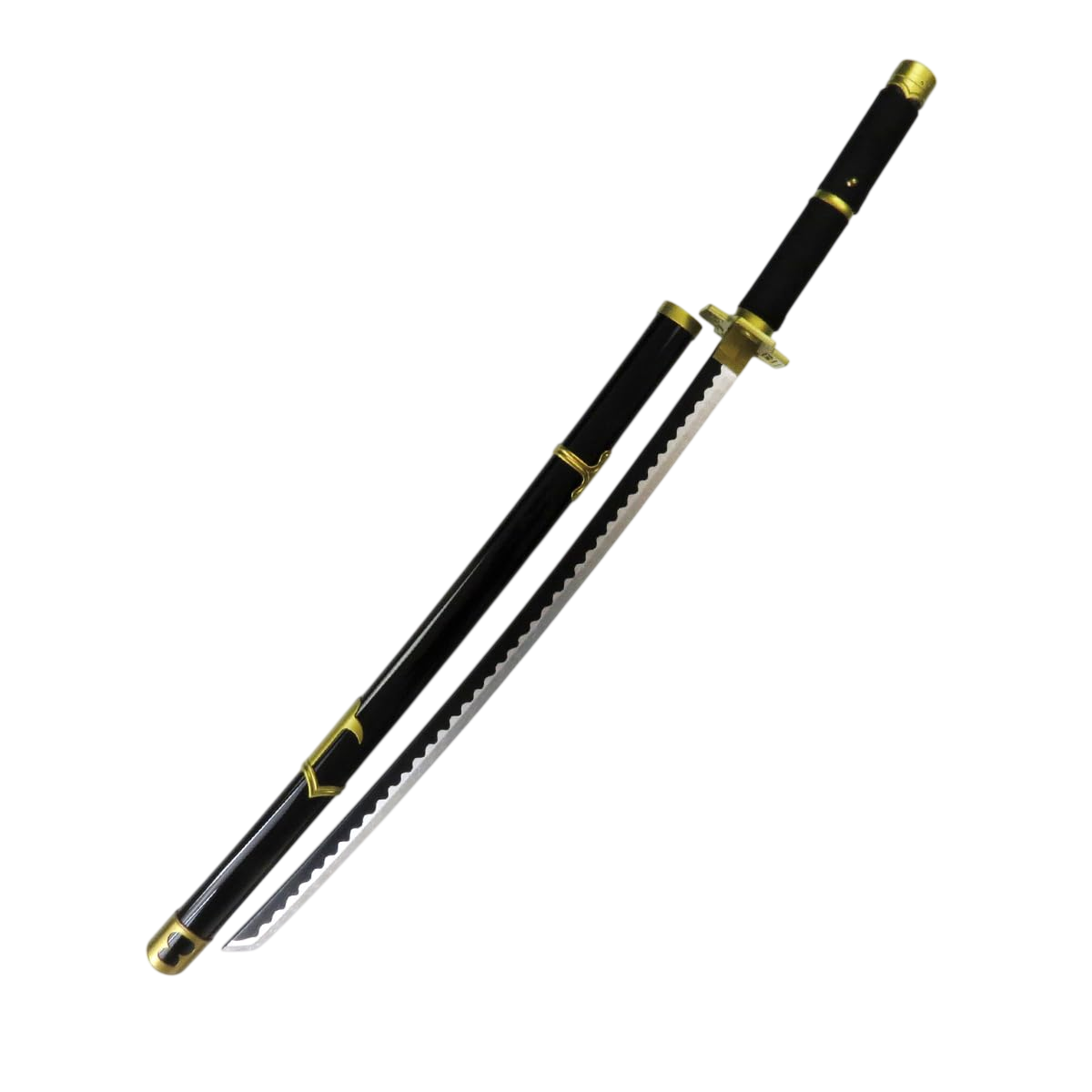 Katana (Sword) Anime: One Piece - Roronoa Zoro Yubashiri Sword Bambo Blade with Plastic Scabbard (40 Inch)