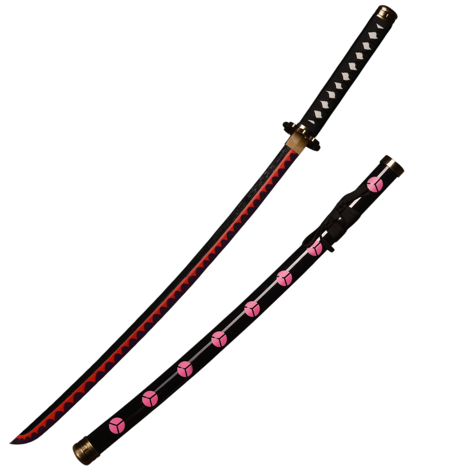 Katana (Sword) Anime: One Piece - Roronoa Zoro Shusui Sword Bambo Blade with Plastic Scabbard (39.3 Inch)