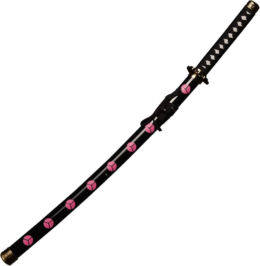 Katana (Sword) Anime: One Piece - Roronoa Zoro Shusui Sword Bambo Blade with Plastic Scabbard (39.3 Inch)