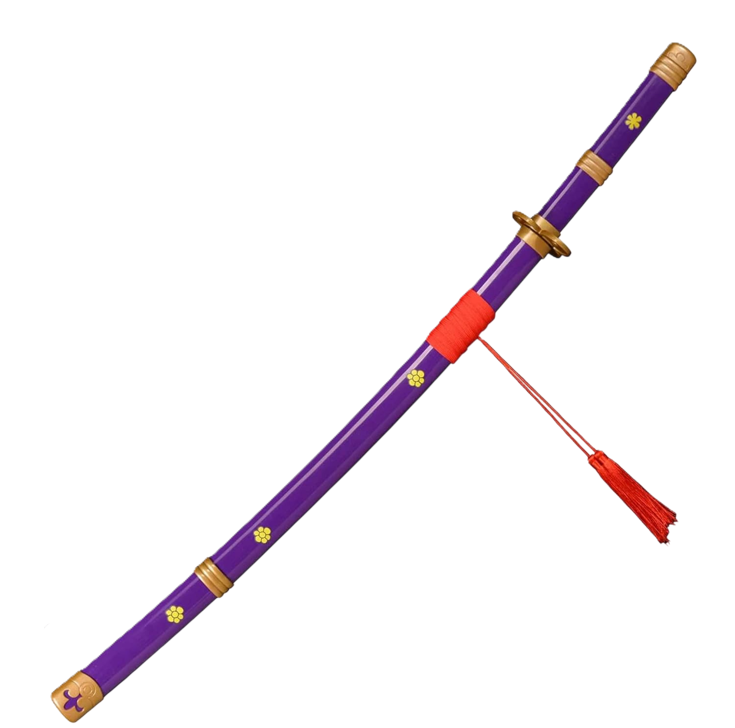 Katana (Sword) Anime: One Piece - Roronoa Zoro Enma Sword Purple Bambo Blade with Plastic Scabbard (40 Inch)