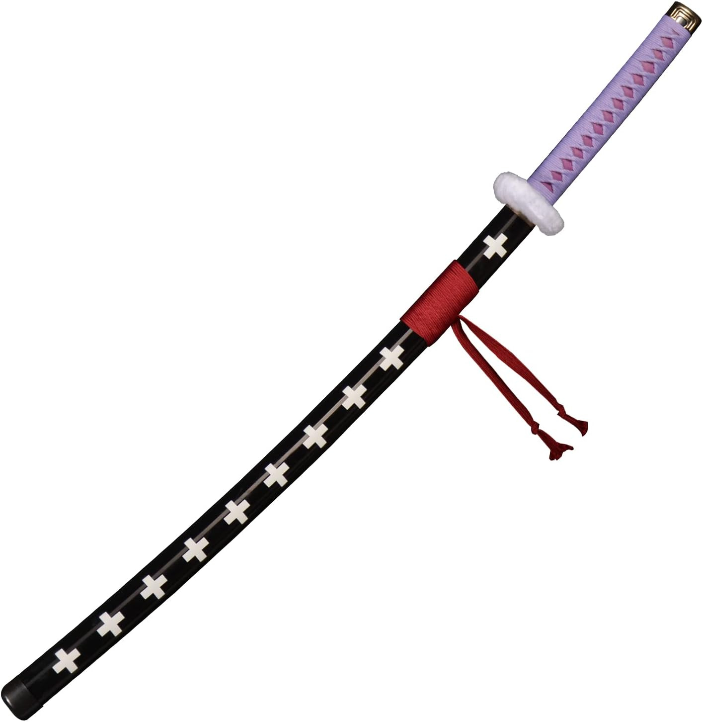 Katana (Sword) Anime: One Piece - Trafalgar D. Law Kikoku Sword with Red String Bambo Blade with Plastic Scabbard (40 Inch)