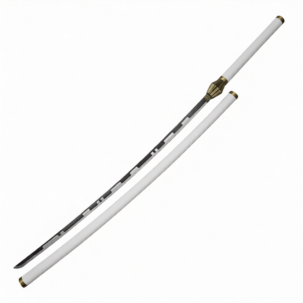 Katana (Sword) Anime: Bleach - Kenpachi Zaraki Nozarashi Sword Silver Bambo Blade with Plastic Scabbard (43.3 Inch)