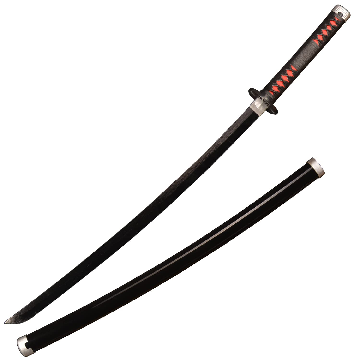 Katana (Sword) Anime: Demon Slayer - Tanjiro Kamado Nichirin Katanas Bambo Blade with Plastic Scabbard (40 Inch)
