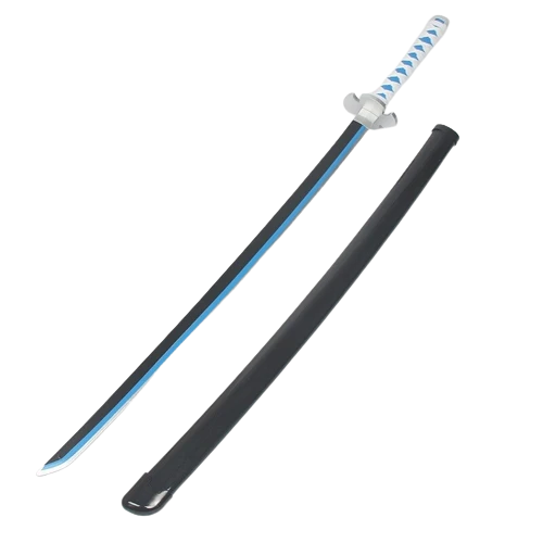Katana (Sword) Anime: Demon Slayer - Urokodaki Sakonji Nichirin Katanas Bambo Blade with Plastic Scabbard (40 Inch)