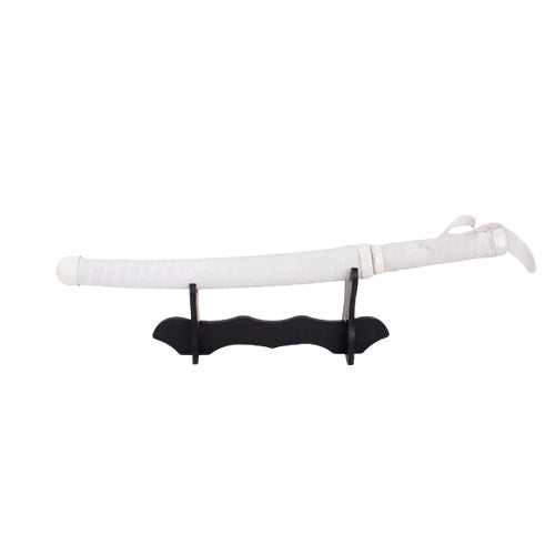 Katana (Sword) Anime: Demon Slayer - Inosuke Hashibira Nichirin Katana Bamboo Blade with Scabbard & One Level Stand (15.7 Inch)
