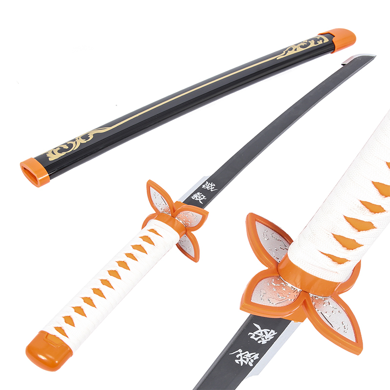 Katana (Sword) Anime: Demon Slayer - Shinobu Kocho Nichirin Katanas Bambo Blade with Black Plastic Scabbard (40 Inch)