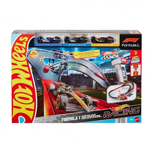 Mattel Hot Wheels Racing Formula 1 Sprint Race Circuit Track Set With 3 Die-Cast Toy Cars in 1:64 Scale