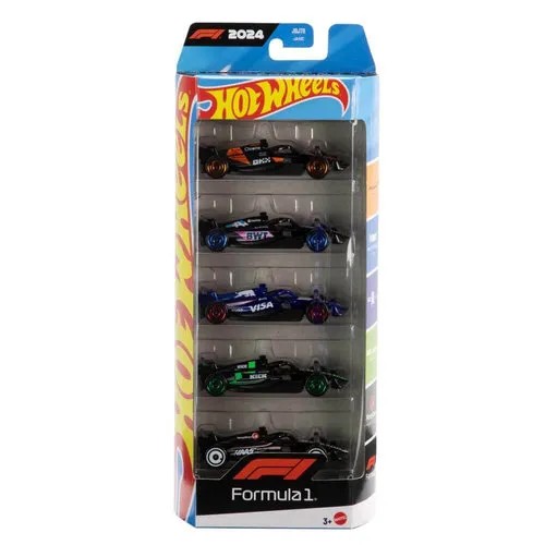 Mattel Hot Wheels 5-Pack Race Team, Set Of 5 Formula 1-Themed 1:64 Scale Die-Cast Toy Cars