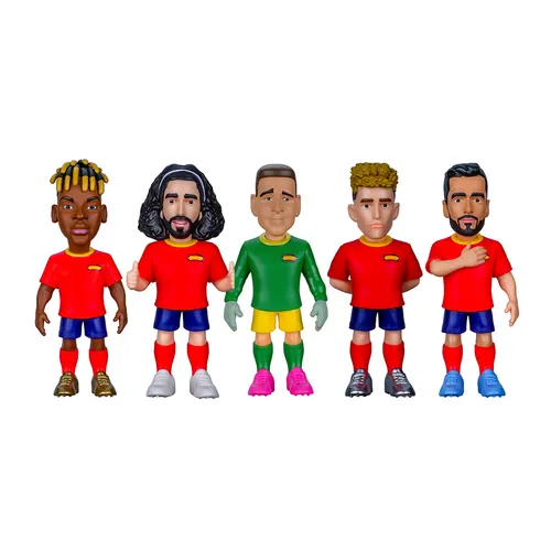 MINIX - Football Stars 5-Pack Sports: Football - Spain - (Williams, Cucurella, Simón, Fermín, Merino) (7 Cm)