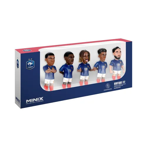 MINIX - Football Stars 5-Pack Sports: Football - France - (Mbappe, Dembele, Barcola, Doue, Cherki) (7 Cm)