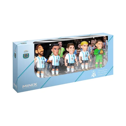Minix - Football Stars 5-Pack Sports: Football - Argentina - (Messi, Lautaro, Álvarez, Mastantuono, 