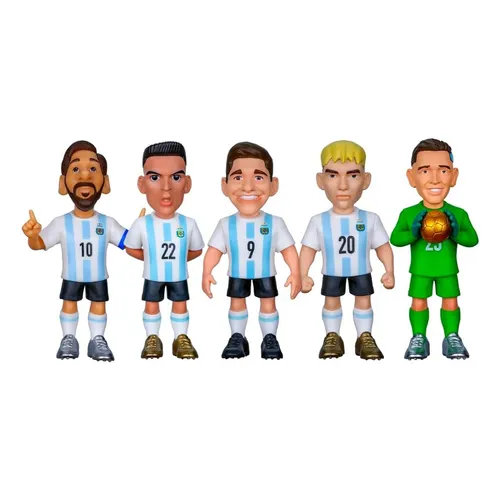 Minix - Football Stars 5-Pack Sports: Football - Argentina - (Messi, Lautaro, Álvarez, Mastantuono, 
