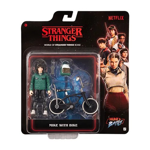 Jazwares Tv Series: Netflix - Stranger Things - Mike Wheeler with Bike Deluxe (3.75 Inch) (STRT0107)