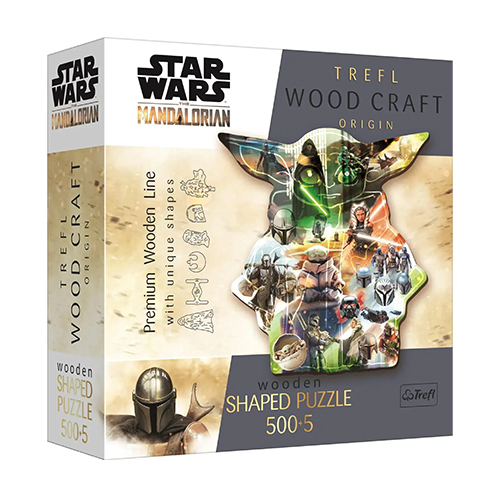 Trefl Puzzle - Star Wars: The Mandalorian - Wooden Shaped Puzzles - The Mysterious Grogu (505 PCS)