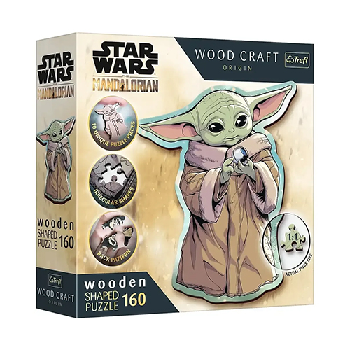 Trefl Puzzle - Star Wars: The Mandalorian - Wooden Shaped Puzzles - Grogu (160 PCS)