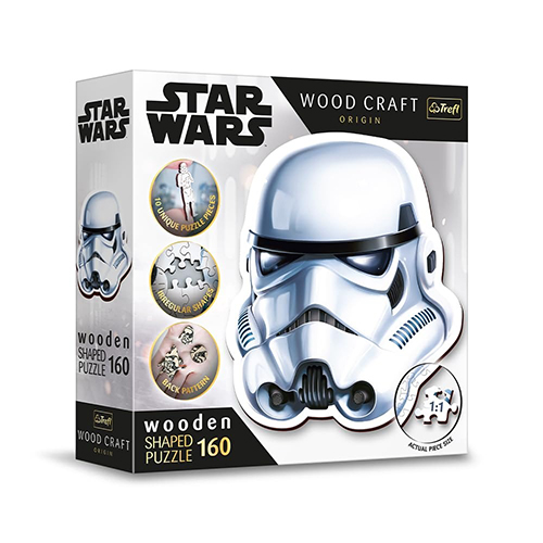 Trefl Puzzle - Star Wars: Wooden Shaped Puzzles - Stormtroopers Helmet (160 PCS)