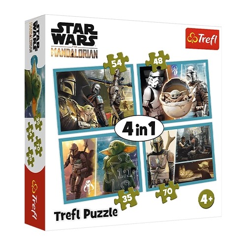 Trefl Puzzle - Star Wars: The Mandalorian 4In1 (207 PCS)